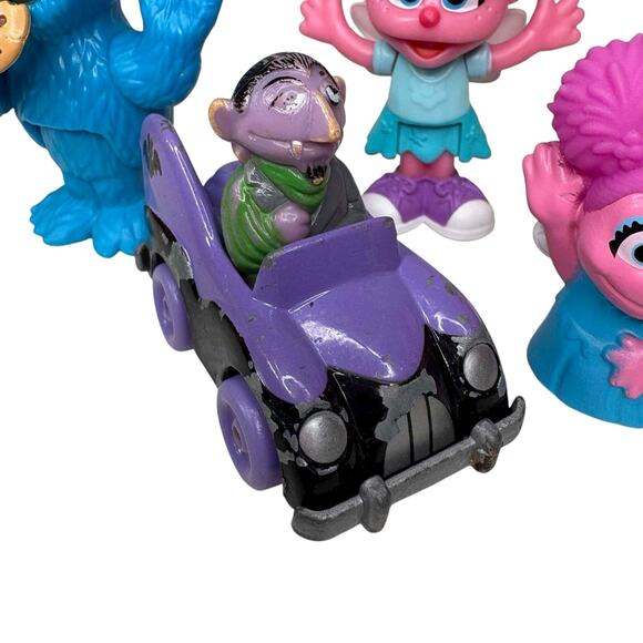 Sesame Street Toy Figure Lot Cookie Monster Abby Cadabby Count Von Cake Topper - Picture 3 of 4